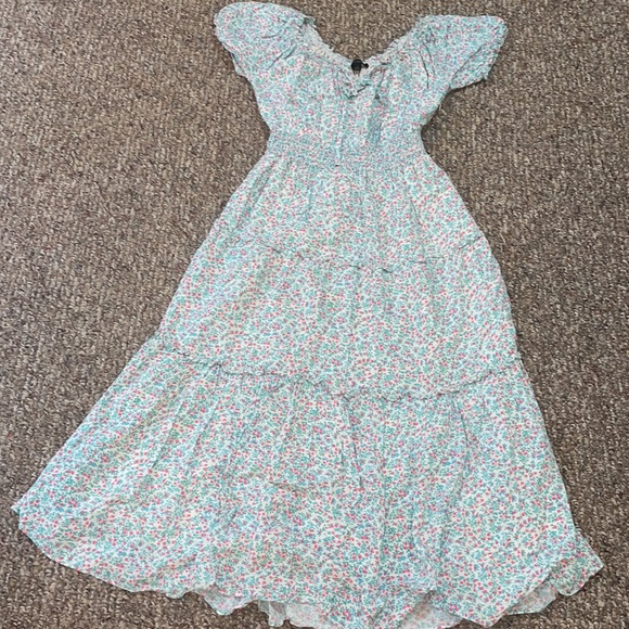 Womens J.Crew puff sleeve floral midi dress - Picture 4 of 7